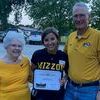 Elizabeth Trower from Perry received the Brazeale $1000 scholarship. Elizabeth Trower with Chuck and Ina Rae Brazeale. Photo courtesy of Carolyn Trower