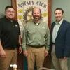 Pictured from left are Brandon Graupman, Paris Rotary Club President, Buntin, and Rotarian Aaron Vitt.