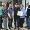 Pictured above are Ryan James, Courtney Jones (Chamber board members), 
Martha Staggs, Ron Staggs, Jo Reynolds, (Chamber President), Lloyd Miller, 
(Chamber board member)