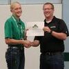 Hunter Stockhorst accepting her certificate from the Precision Ag Camp held at Northwest Missouri State University